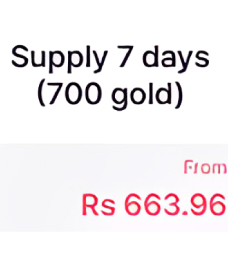 Supply 7 days (700 gold)