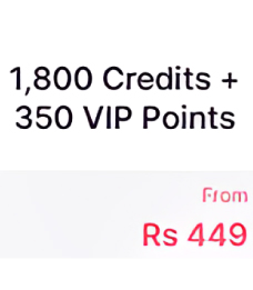 1,800 Credits + 350 VIP Points