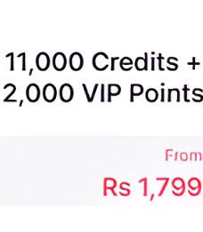 11,000 Credits + 2,000 VIP Points