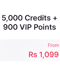 5,000 Credits + 900 VIP Points